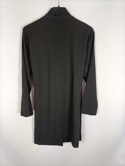 ZARA. Vestido negro cruzado T.m