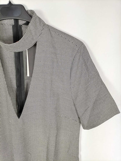 ZARA. Vestido corto pata de gallo T.s