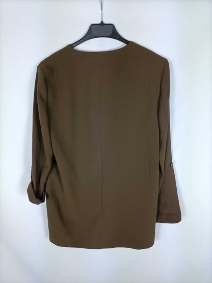 ZARA. Blazer verde cruzada  T.s