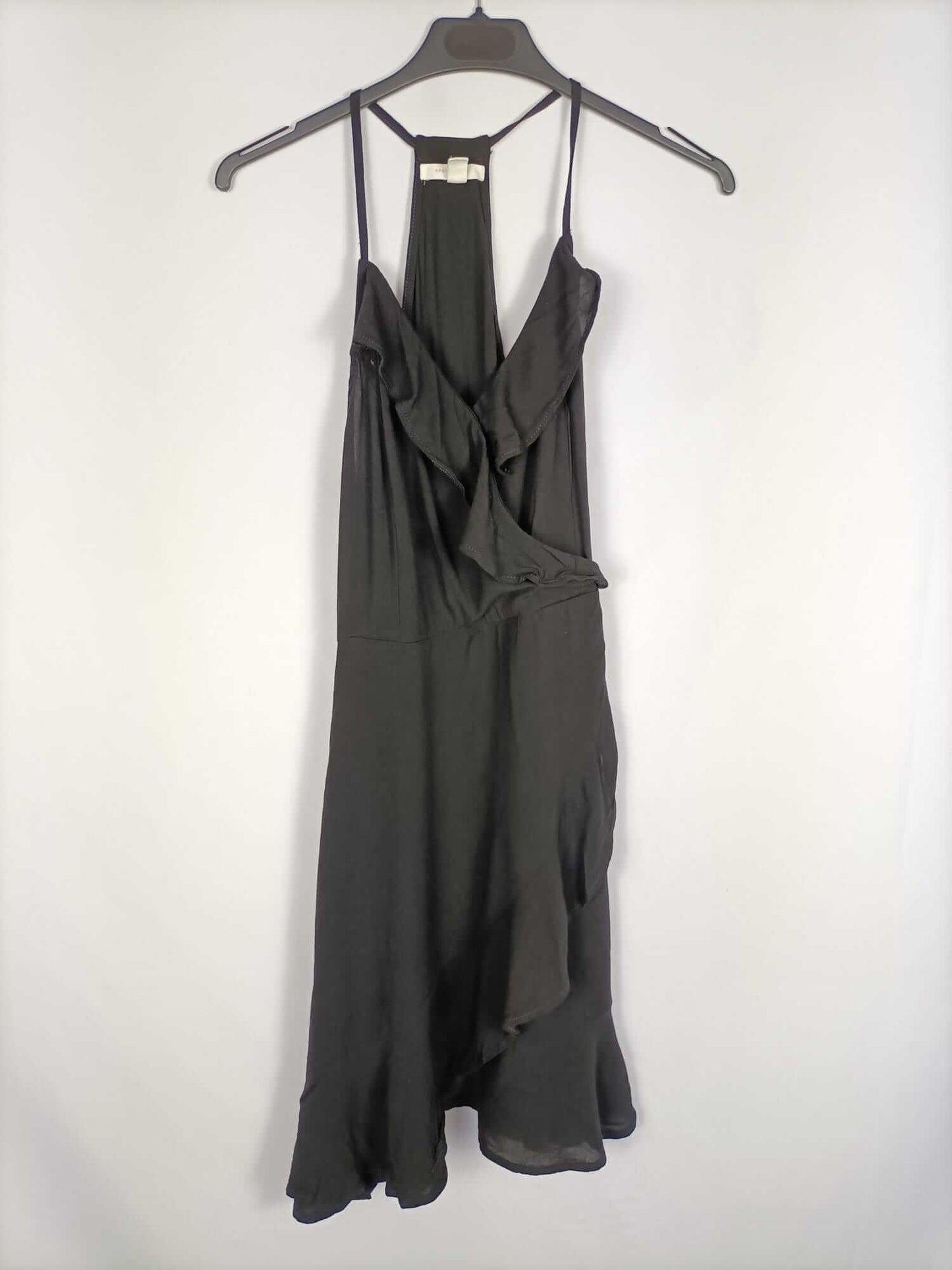 SPRINGFIELD. Black wrap dress, size 38