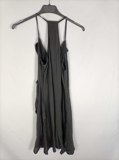 SPRINGFIELD. Black wrap dress, size 38