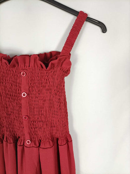 OTRAS. Vestido midi burdeos Tu (s/m)
