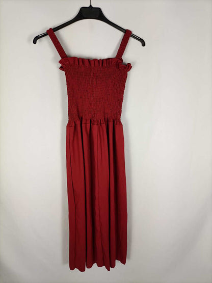 OTRAS. Vestido midi burdeos Tu (s/m)