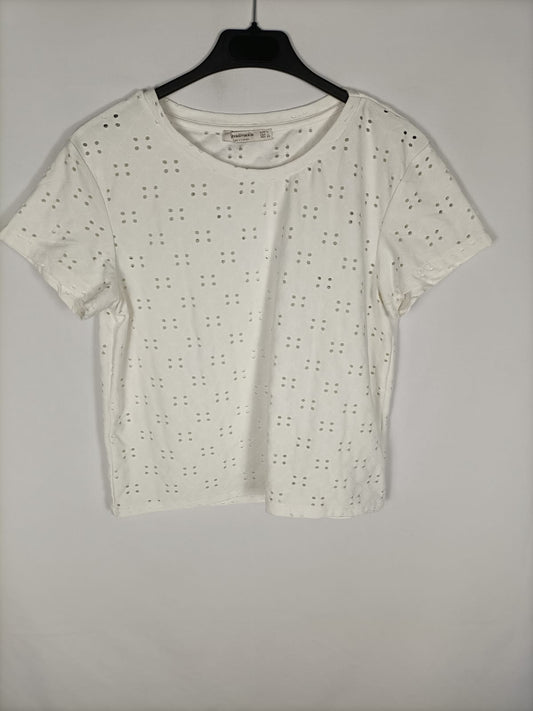 STRADIVARIUS. Camiseta troquelada T.l