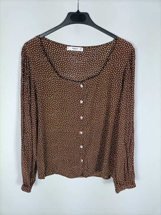 MANGO. Blusa lunares T.m