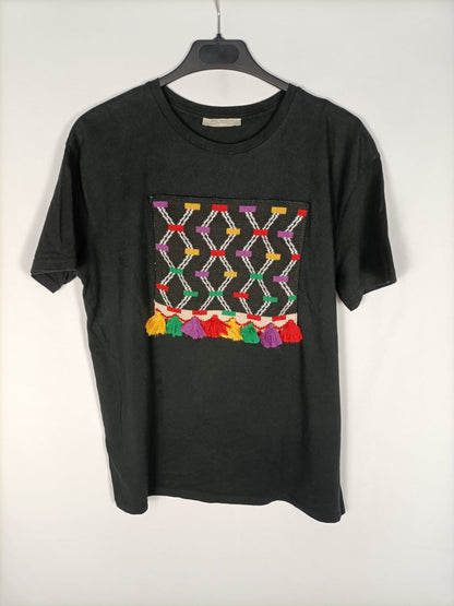 ZARA. Camiseta étnica  T.m