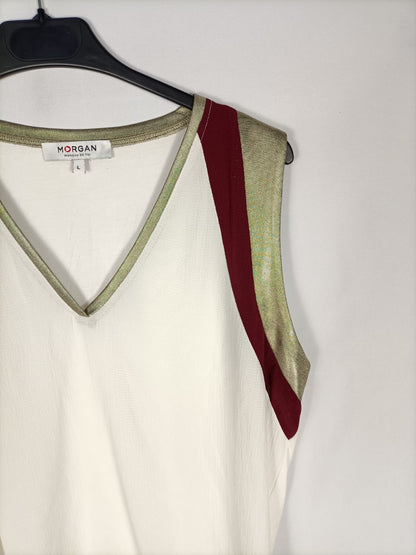 MORGAN. Camiseta tricolor T.l