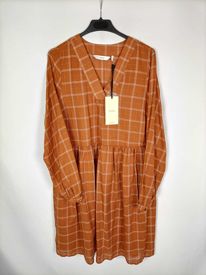 NÜPMH.Vestido teja cuadros T.36