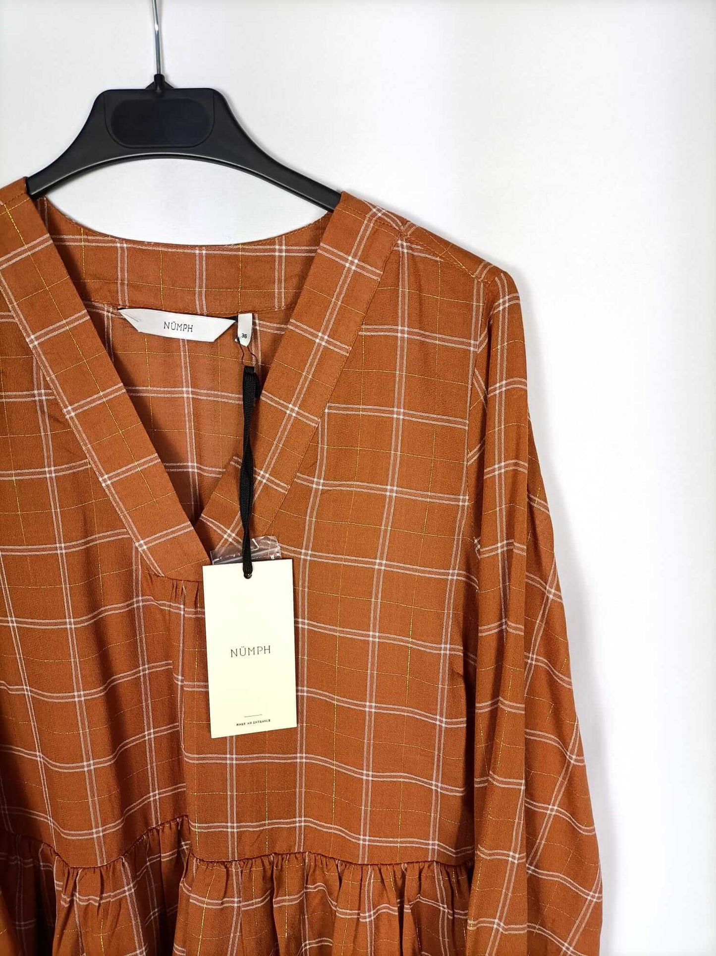 NÜPMH.Vestido teja cuadros T.36