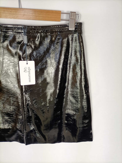 RENATTA&GO.Falda negra vinilo T.m/l