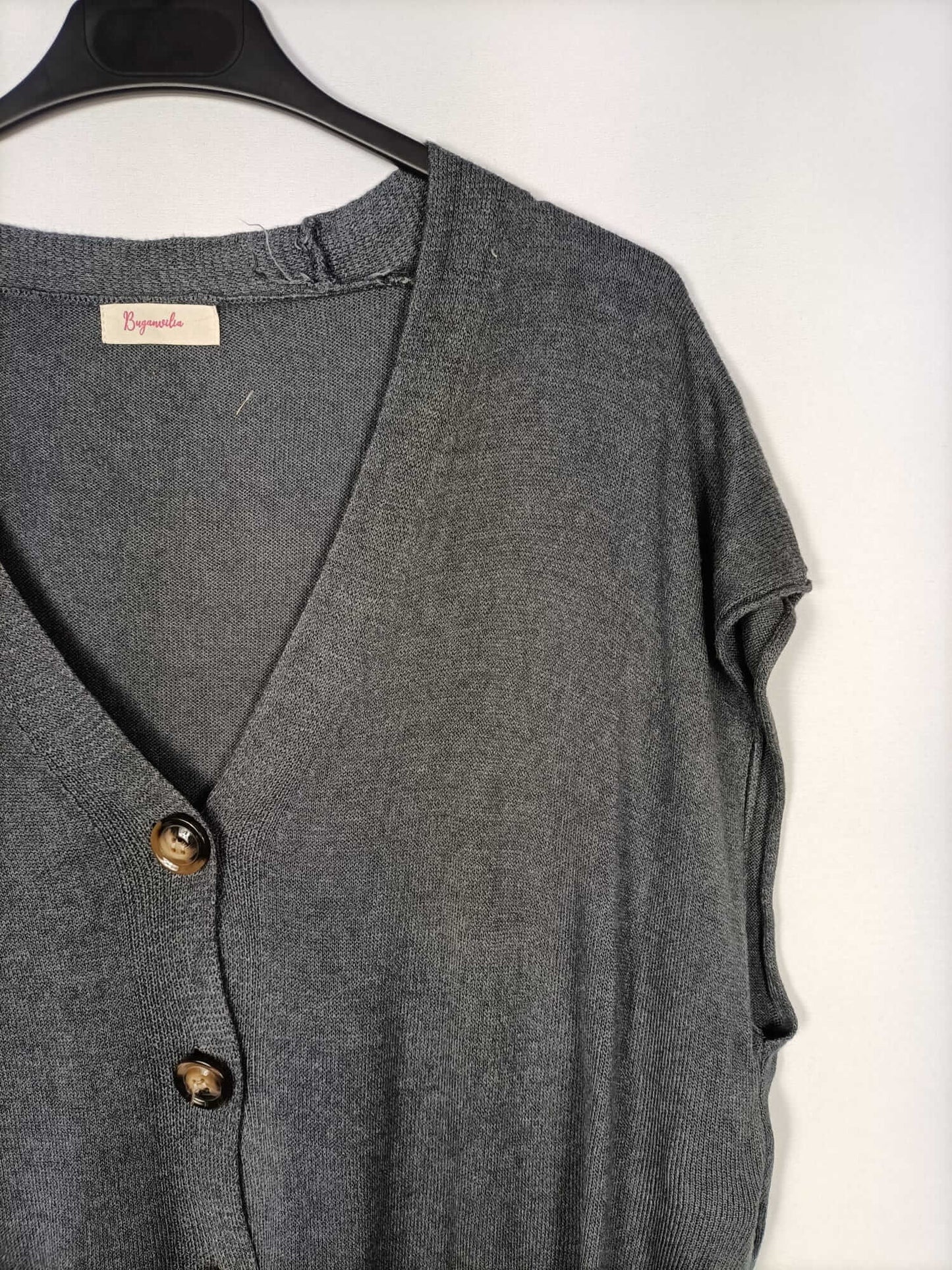 BUGANVILIA. Cárdigan gris punto TU (s/m)