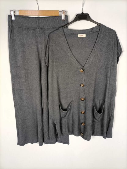 BUGANVILIA. Cárdigan gris punto TU (s/m)