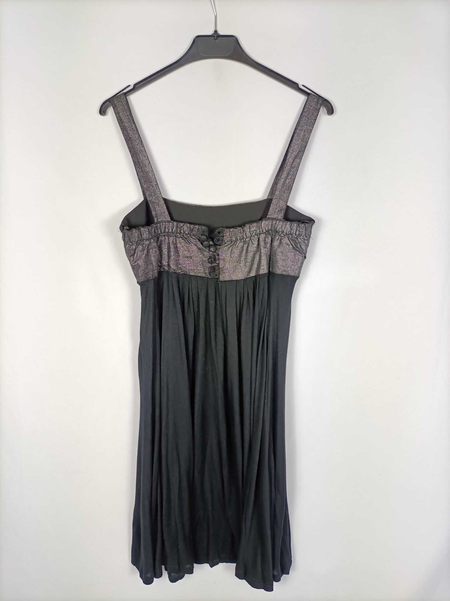 AMICHI. Short flowing black dress Tm