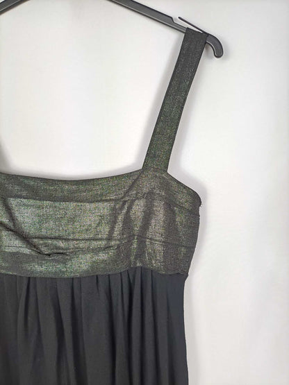 AMICHI. Short flowing black dress Tm