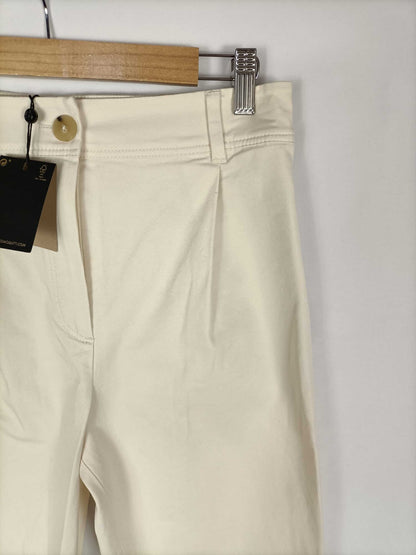 MASSIMO DUTTI.Pantalones beiges T.36