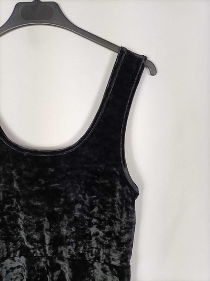 TOPSHOP.Vestido negro terciopelo corto T.40