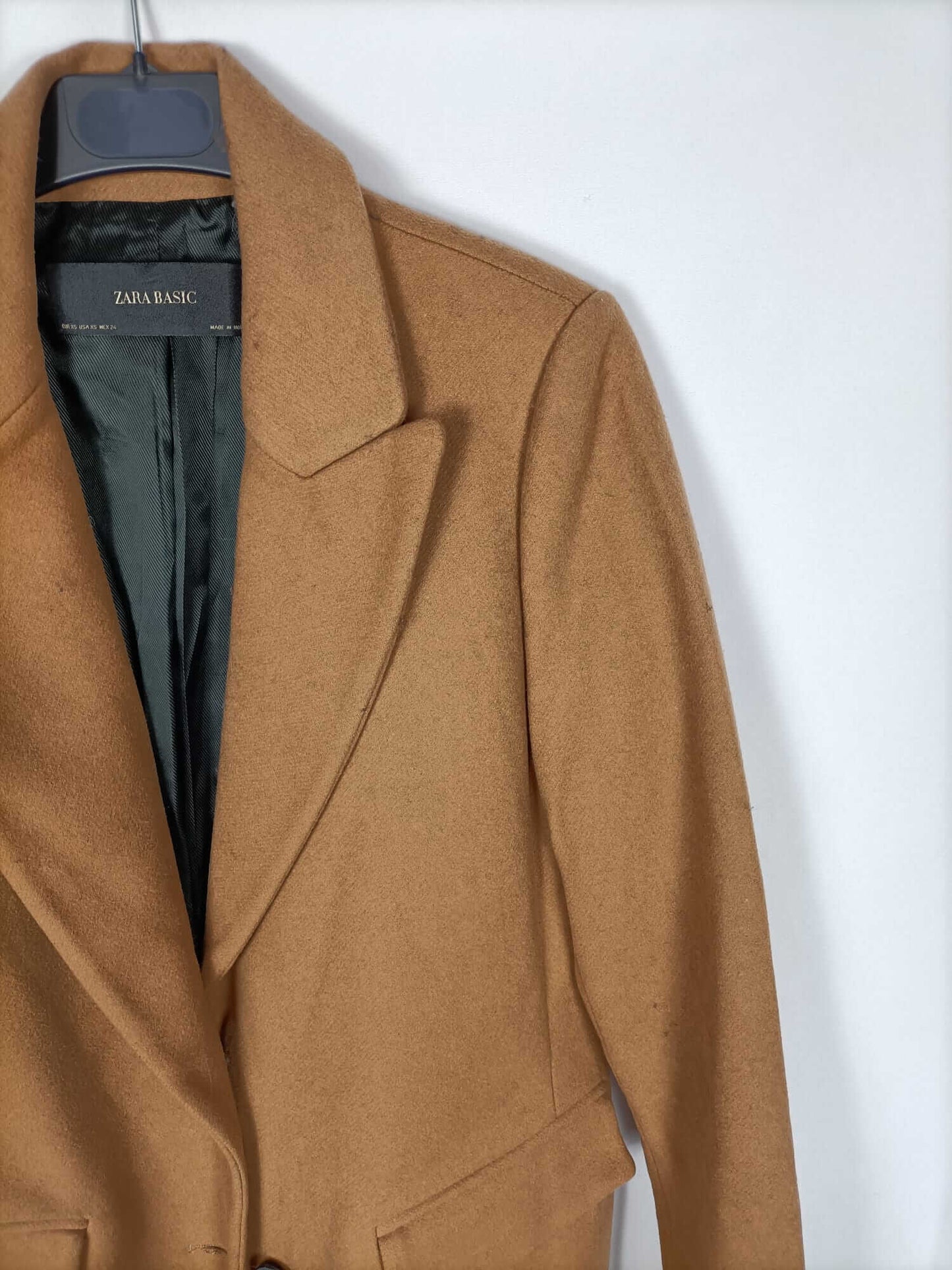 ZARA.Camel cloth coat T.xs