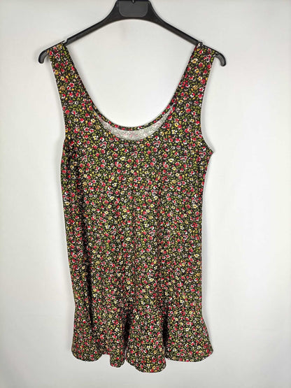 MANGO. Vestido elástico flores T.xs