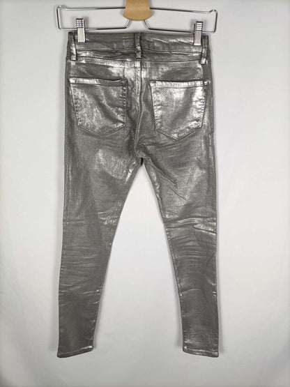MANGO. Pantalón plateado T.34