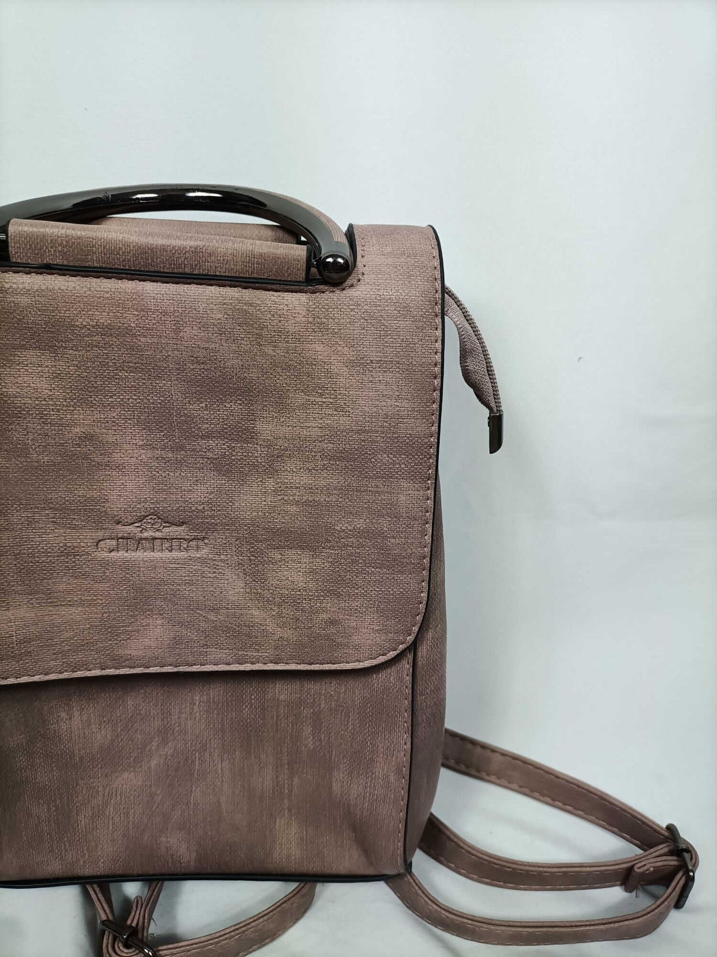 CHARRO.Mochila rosita/beige