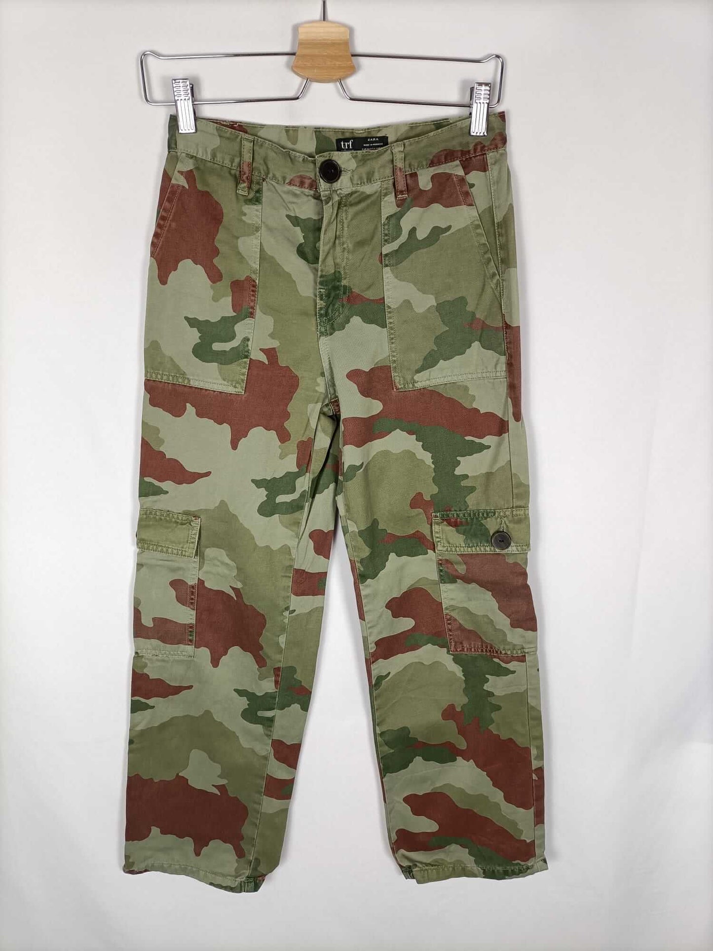 ZARA.Pantalón culotte tejido denim T.34