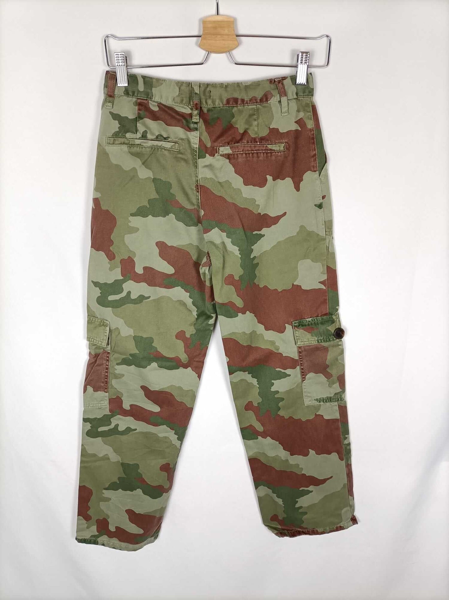 ZARA.Pantalón culotte tejido denim T.34