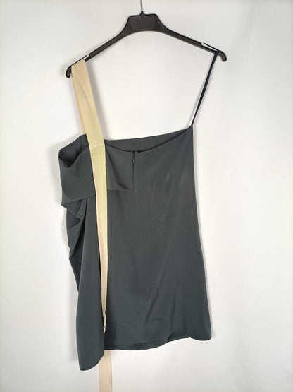 COS.Vestido gris asimétrico T.36
