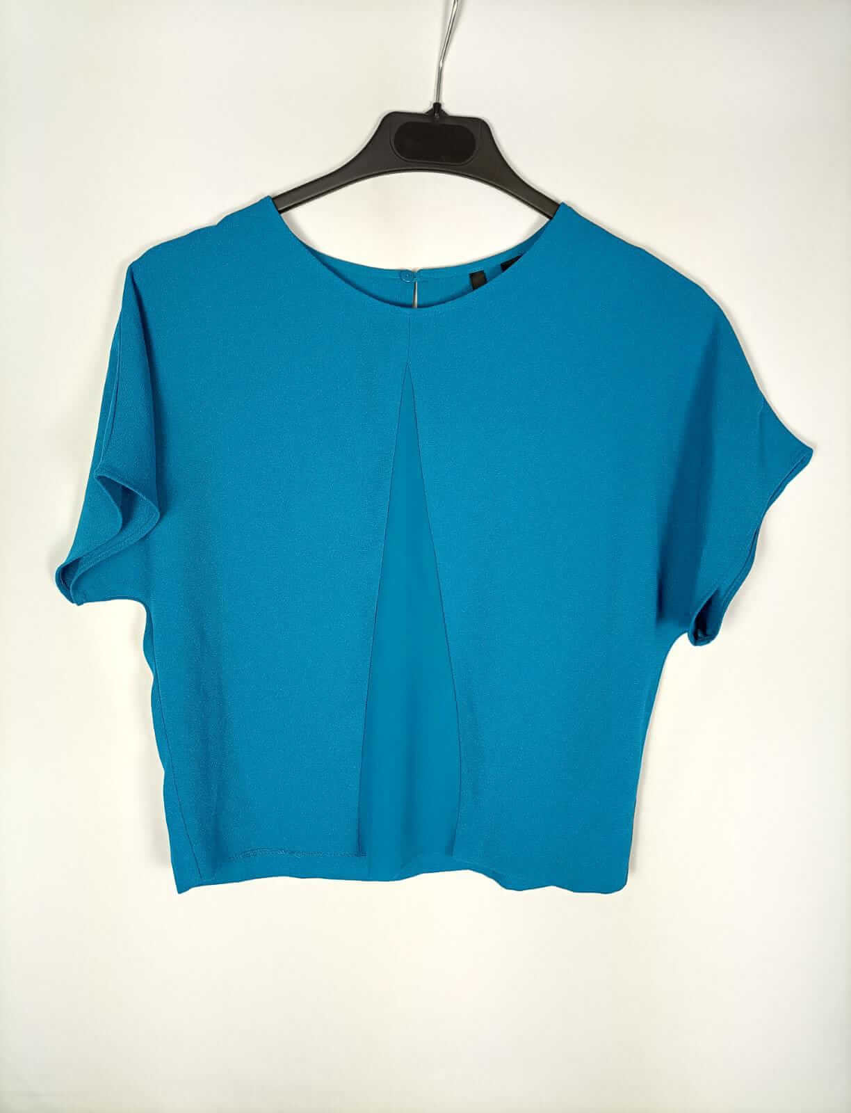 MANGO.Blusa azul klein fluida T.xs