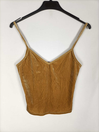 BERSHKA. Velvet top Tm