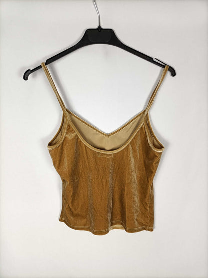 BERSHKA. Velvet top Tm