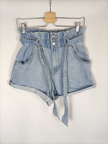 ZARA. Shorts denim slouchy T.38