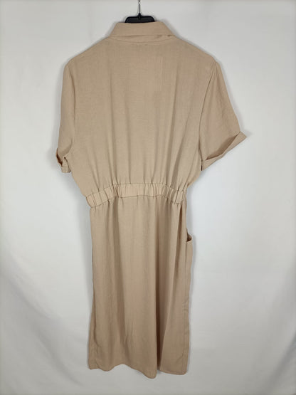 ASOS. Vestido midi beige T.40