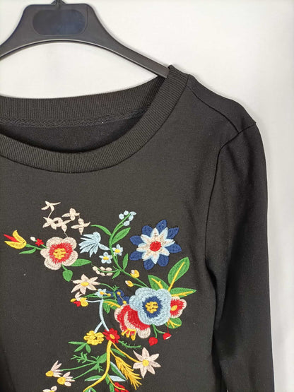 OTHERS. Black embroidered sweatshirt TU (s/m)