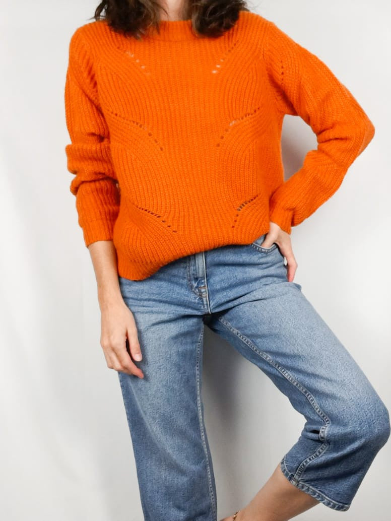 JAQUELINE DE YONG. Jersey naranja T.s