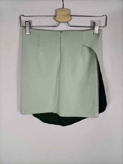 ZARA. Falda verde agua T.s
