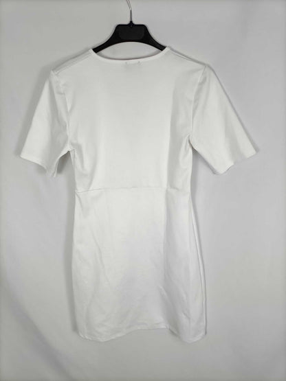 ZARA. Vestido blanco elastico T.m