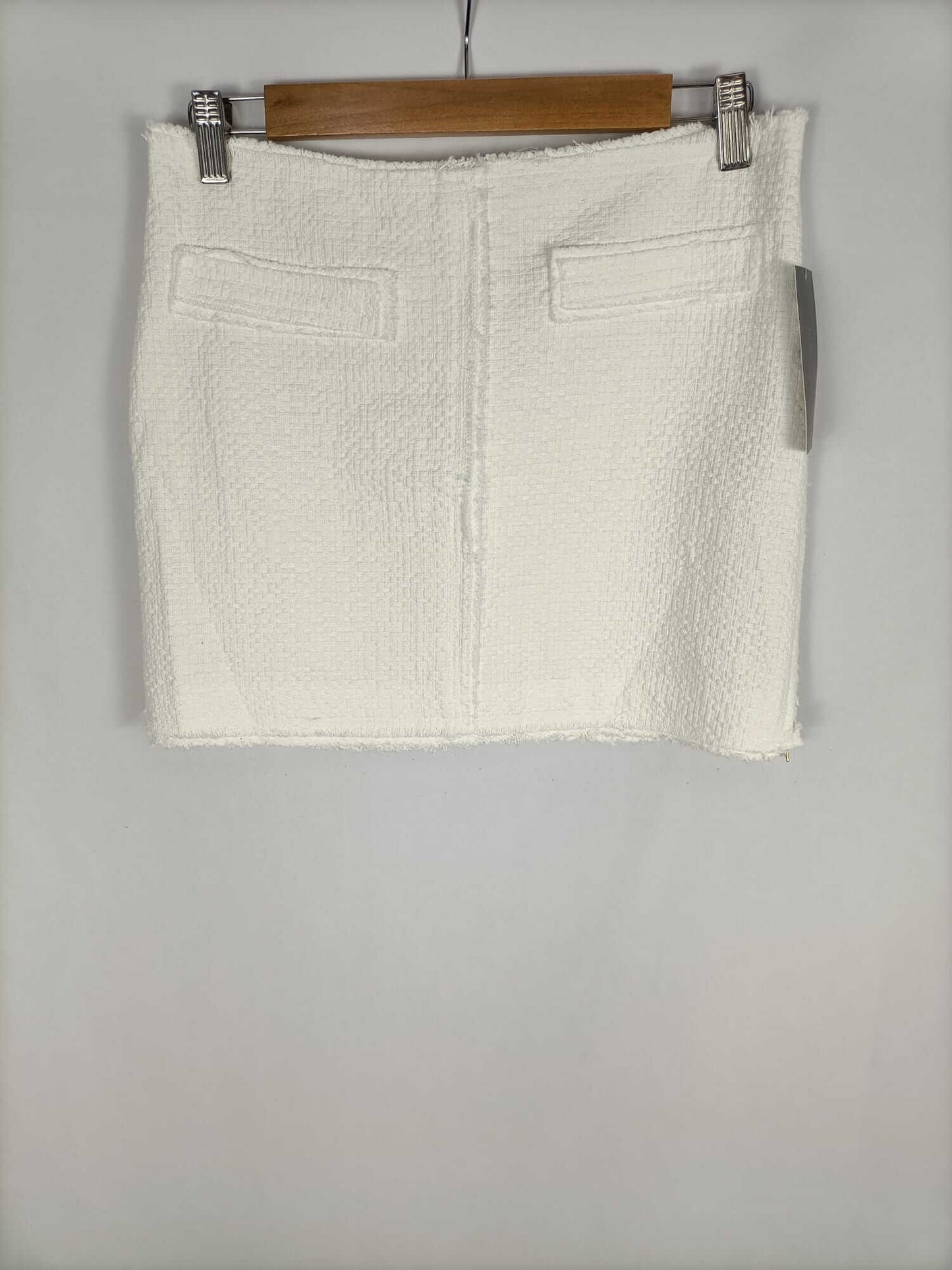 ZARA. Falda blanca tweed T.s