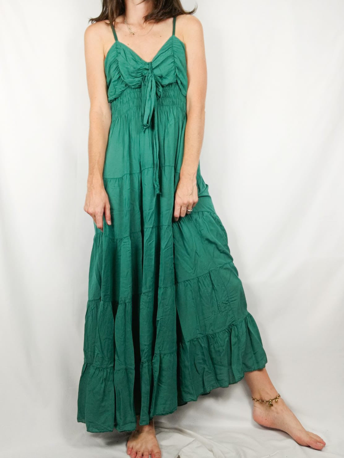 OTRAS. Vestido largo verde Tu (s/m)