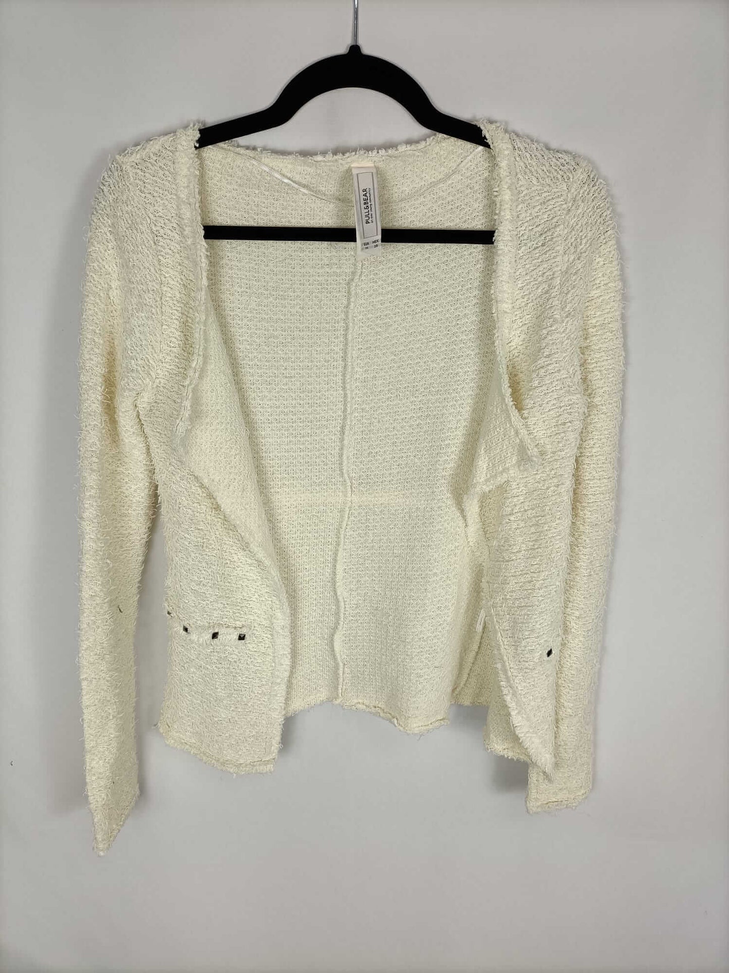 PULL&BEAR. Chaqueta beige tweed T.m