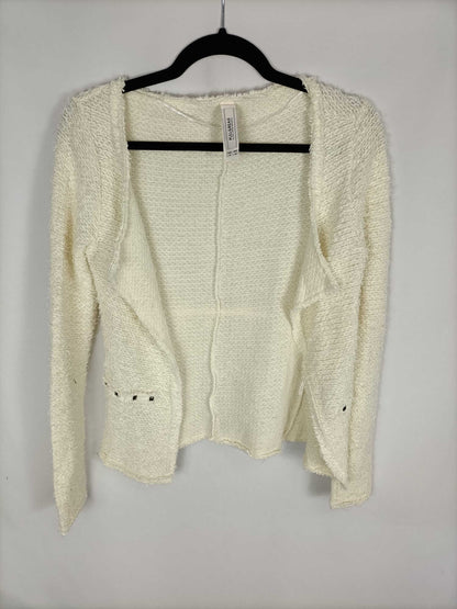 PULL&BEAR. Chaqueta beige tweed T.m