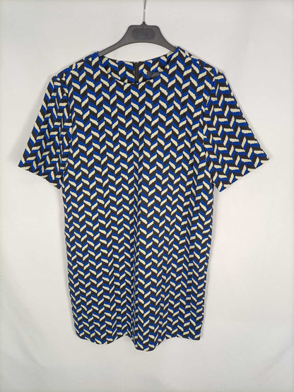 ZARA. Vestido rayas zigzag T.s
