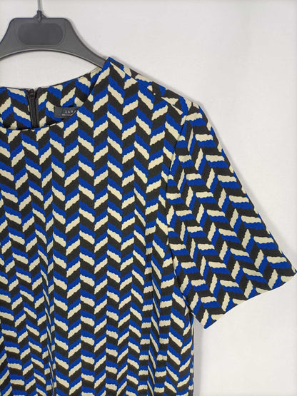 ZARA. Vestido rayas zigzag T.s