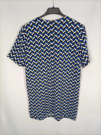 ZARA. Vestido rayas zigzag T.s