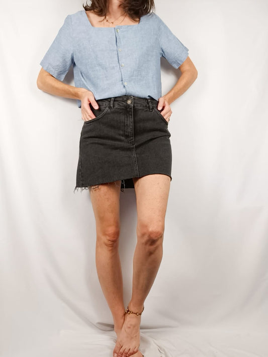 SUBDUED. Falda denim negra T.s