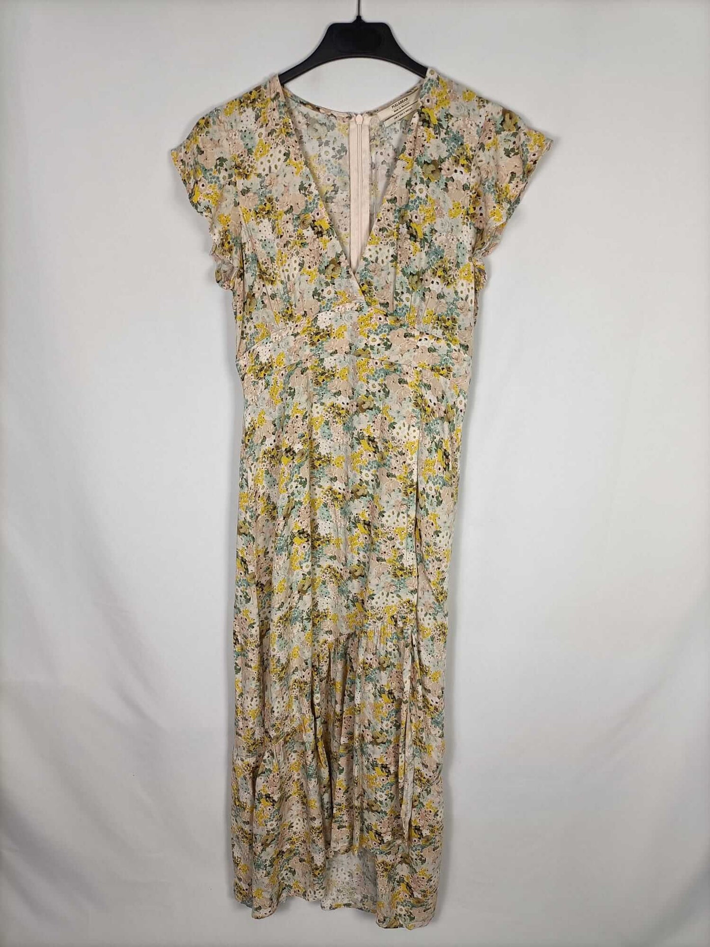 PULL&BEAR. Vestido largo flores T.s