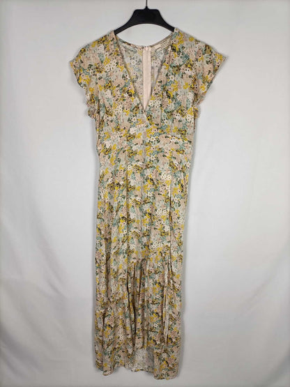 PULL&BEAR. Vestido largo flores T.s