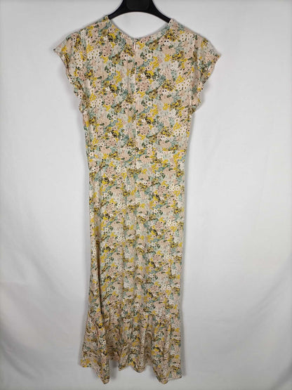 PULL&BEAR. Vestido largo flores T.s