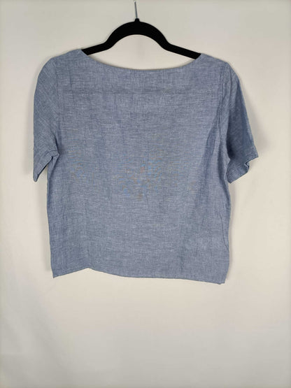 MANGO. Blusa jaspeada T.s