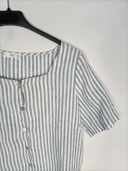 MANGO. Striped blouse Tm