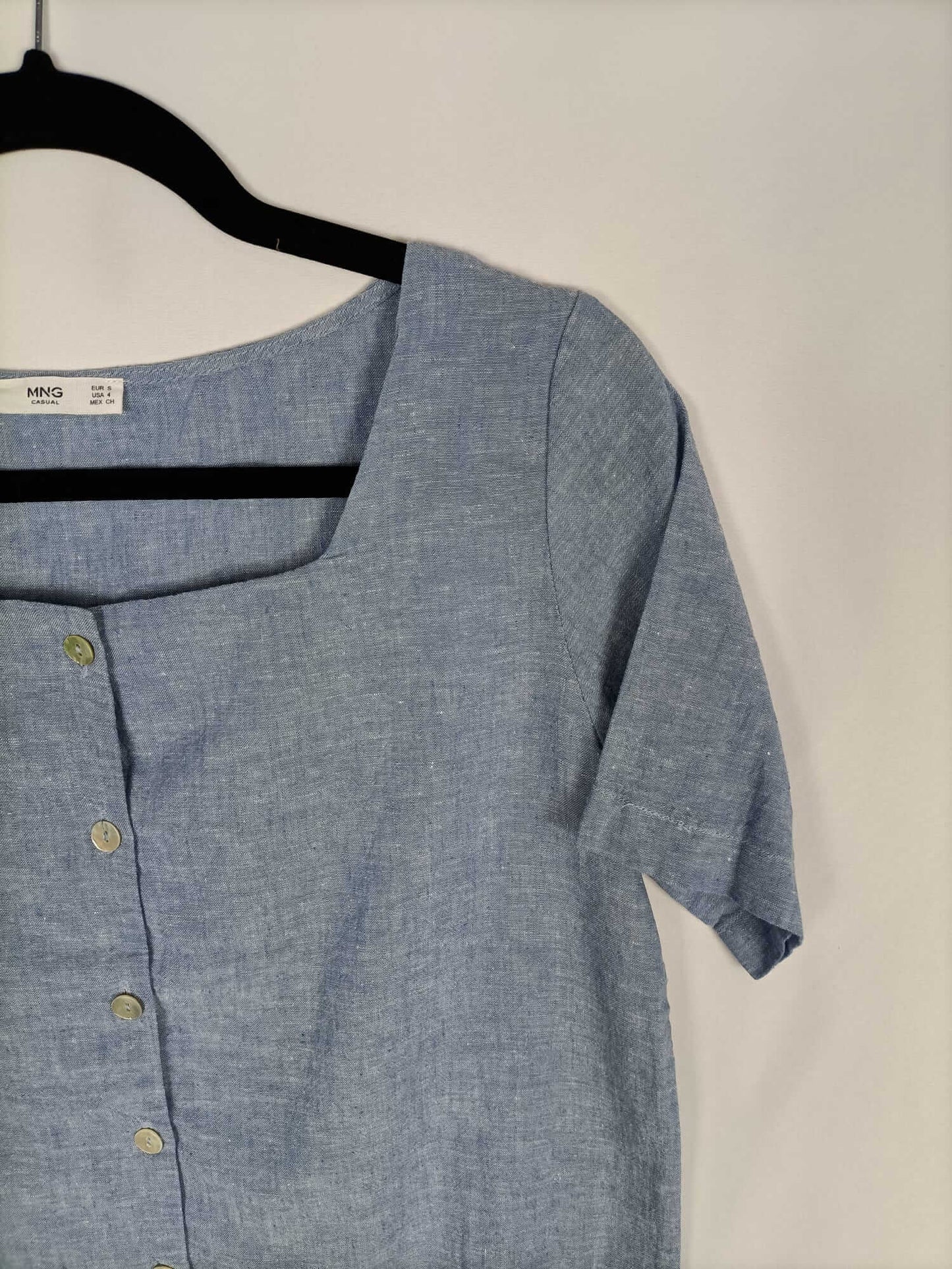 MANGO. Blusa jaspeada T.s